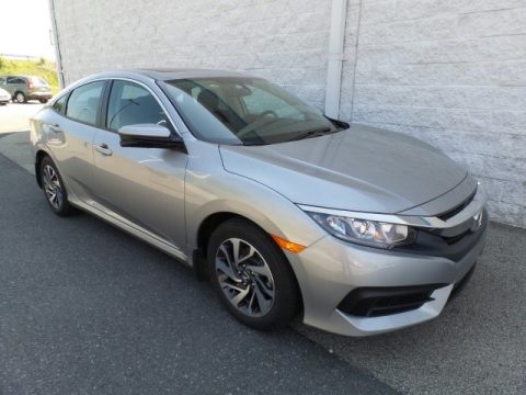 Lunar Silver Metallic Honda Civic EX Sedan.  Click to enlarge.