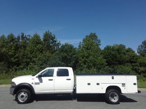 Bright White Ram 4500 Tradesman Crew Cab 4x4 Utility Truck.  Click to enlarge.