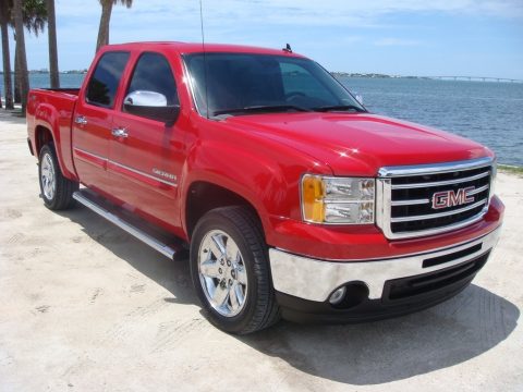 Fire Red GMC Sierra 1500 SLE Crew Cab.  Click to enlarge.