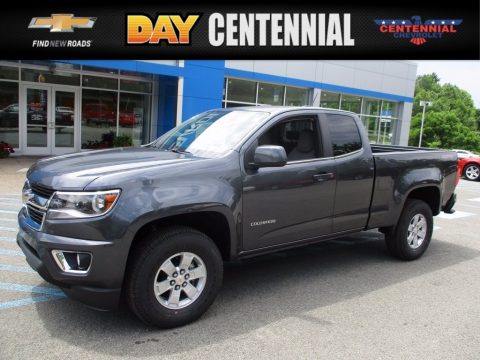 Cyber Gray Metallic Chevrolet Colorado WT Extended Cab 4x4.  Click to enlarge.