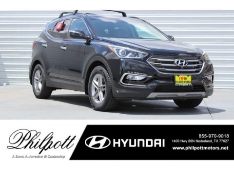 Twilight Black Hyundai Santa Fe Sport FWD.  Click to enlarge.