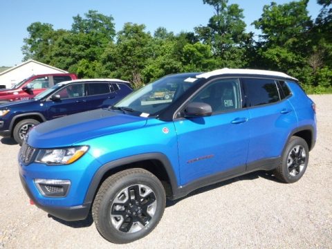 Laser Blue Pearl Jeep Compass Trailhawk 4x4.  Click to enlarge.