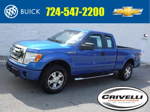 Blue Flame Metallic Ford F150 STX SuperCab 4x4.  Click to enlarge.