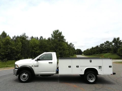 Bright White Ram 4500 Tradesman Regular Cab 4x4 Utility Truck.  Click to enlarge.