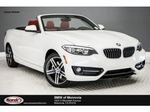 Mineral White Metallic BMW 2 Series 230i Convertible.  Click to enlarge.