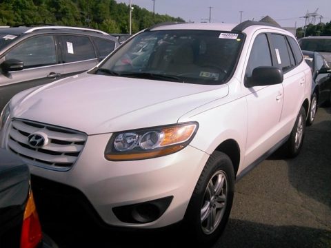 Pearl White Hyundai Santa Fe GLS.  Click to enlarge.