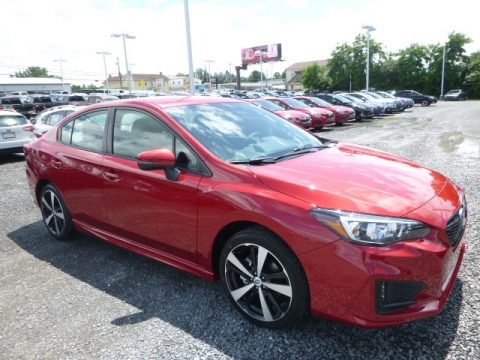 Lithium Red Pearl Subaru Impreza 2.0i Sport 4-Door.  Click to enlarge.
