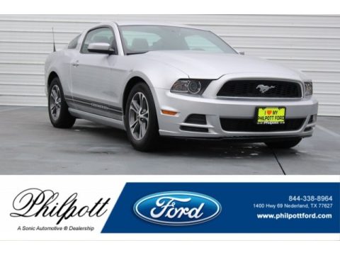 Ingot Silver Ford Mustang V6 Premium Coupe.  Click to enlarge.