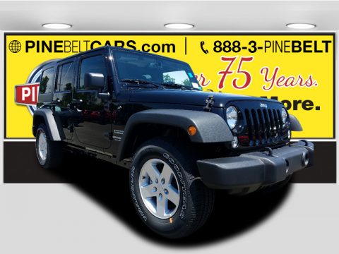 Black Jeep Wrangler Unlimited Sport 4x4.  Click to enlarge.