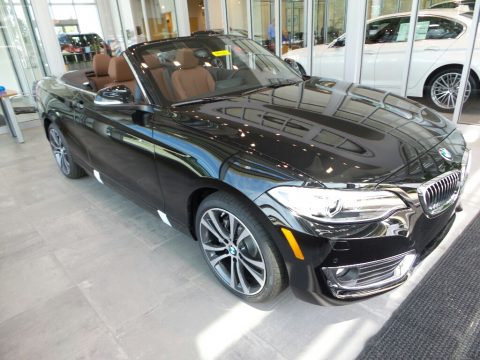 Jet Black BMW 2 Series 230i xDrive Convertible.  Click to enlarge.