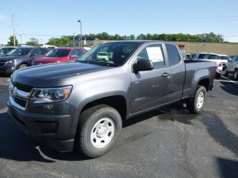 Cyber Gray Metallic Chevrolet Colorado WT Extended Cab.  Click to enlarge.