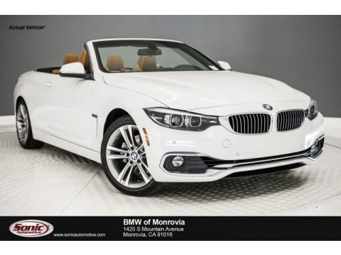 Mineral White Metallic BMW 4 Series 430i Convertible.  Click to enlarge.