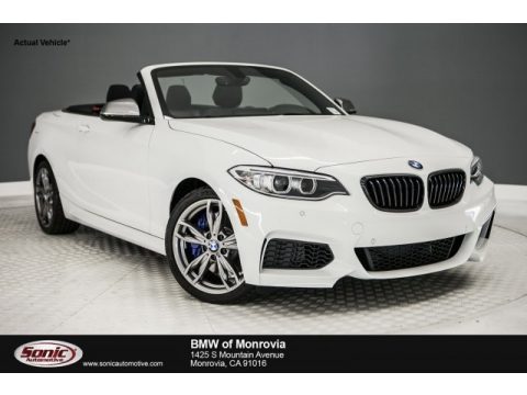 Alpine White BMW 2 Series M240i Convertible.  Click to enlarge.