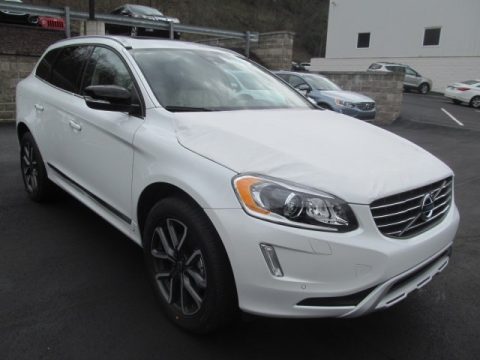 Crystal White Pearl Metallic Volvo XC60 T6 AWD Dynamic.  Click to enlarge.