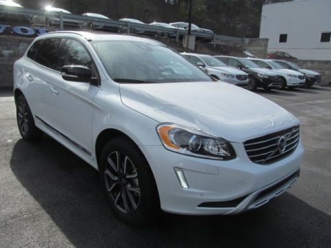 Crystal White Pearl Metallic Volvo XC60 T6 AWD Dynamic.  Click to enlarge.