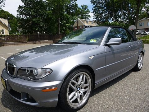Silver Grey Metallic BMW 3 Series 330i Convertible.  Click to enlarge.