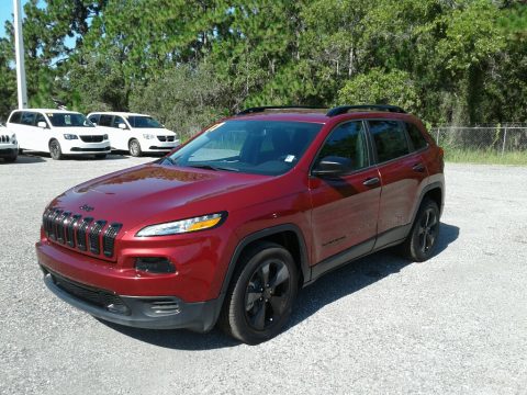Deep Cherry Red Crystal Pearl Jeep Cherokee Sport Altitude.  Click to enlarge.