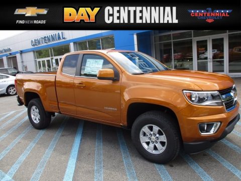 Burning Hot Metallic Chevrolet Colorado WT Extended Cab 4x4.  Click to enlarge.