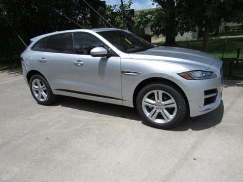 Indus Silver Metallic Jaguar F-PACE 25t AWD R-Sport.  Click to enlarge.