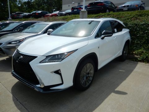 Ultra White Lexus RX 350 F Sport AWD.  Click to enlarge.