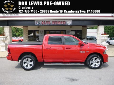 Flame Red Ram 1500 Sport Crew Cab 4x4.  Click to enlarge.