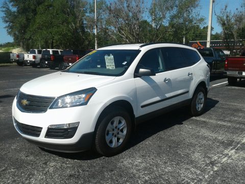 Summit White Chevrolet Traverse LS.  Click to enlarge.