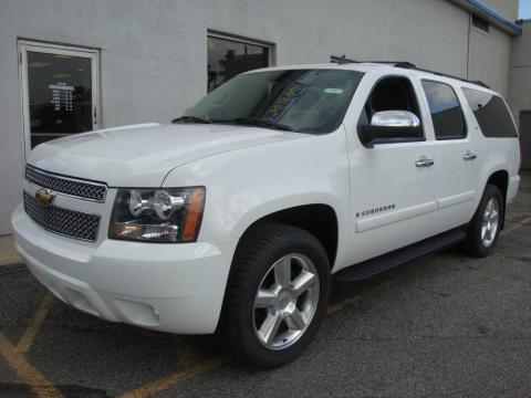 Summit White Chevrolet Suburban 1500 LTZ 4x4.  Click to enlarge.