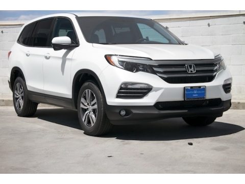 White Diamond Pearl Honda Pilot EX.  Click to enlarge.