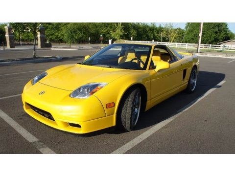 Spa Yellow Pearl Acura NSX T.  Click to enlarge.