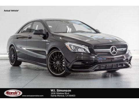 Cosmos Black Metallic Mercedes-Benz CLA 45 AMG 4Matic Coupe.  Click to enlarge.
