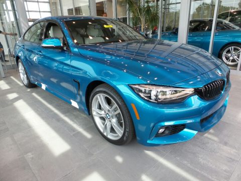 Snapper Rocks Blue Metallic BMW 4 Series 440i xDrive Gran Coupe.  Click to enlarge.