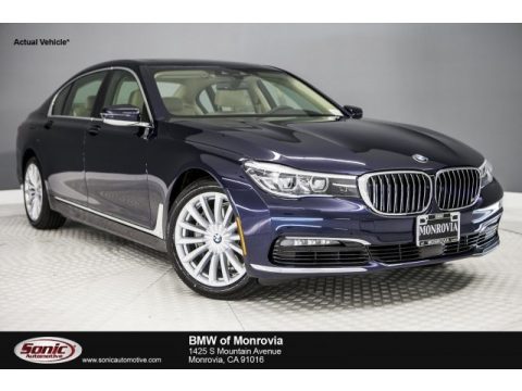 Imperial Blue Metallic BMW 7 Series 740i Sedan.  Click to enlarge.