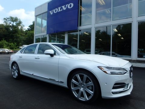 Crystal White Pearl Metallic Volvo S90 T6 AWD Inscription.  Click to enlarge.