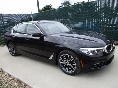 Jet Black BMW 5 Series 530e iPerfomance xDrive Sedan.  Click to enlarge.