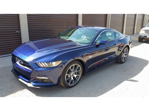 50th Anniversary Kona Blue Metallic Ford Mustang 50th Anniversary GT Coupe.  Click to enlarge.