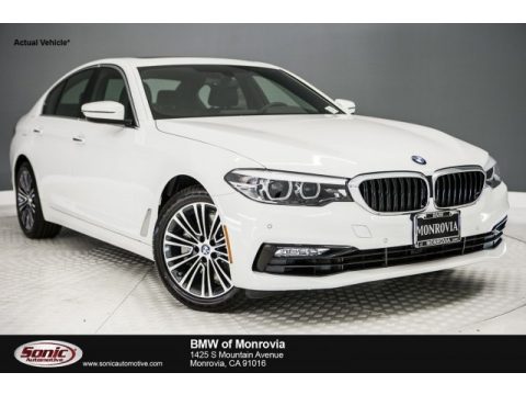 Alpine White BMW 5 Series 530i Sedan.  Click to enlarge.