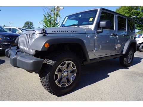 Billet Silver Metallic Jeep Wrangler Unlimited Rubicon 4x4.  Click to enlarge.