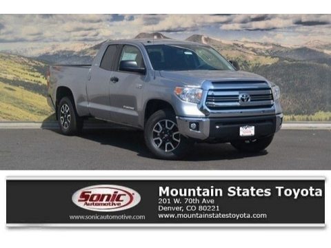 Silver Sky Metallic Toyota Tundra SR5 Double Cab 4x4.  Click to enlarge.