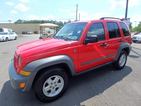 Flame Red Jeep Liberty Sport 4x4.  Click to enlarge.