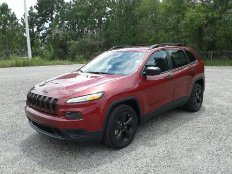 Deep Cherry Red Crystal Pearl Jeep Cherokee Sport Altitude.  Click to enlarge.