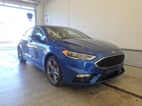 Lightning Blue Ford Fusion Sport AWD.  Click to enlarge.