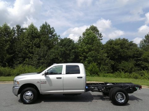 Bright Silver Metallic Ram 3500 Tradesman Crew Cab 4x4 Chassis.  Click to enlarge.