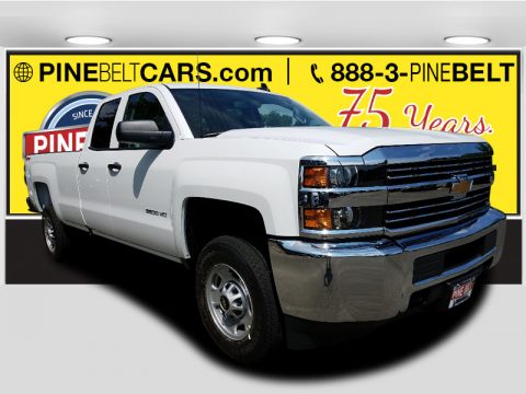 Summit White Chevrolet Silverado 2500HD Work Truck Double Cab 4x4.  Click to enlarge.