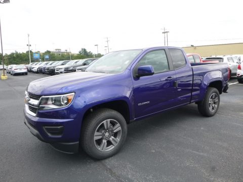 Laser Blue Metallic Chevrolet Colorado WT Extended Cab 4x4.  Click to enlarge.