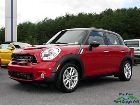 Chili Red Mini Countryman Cooper S.  Click to enlarge.