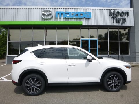 Crystal White Pearl Mazda CX-5 Grand Touring AWD.  Click to enlarge.