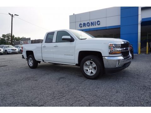 Summit White Chevrolet Silverado 1500 LT Double Cab.  Click to enlarge.