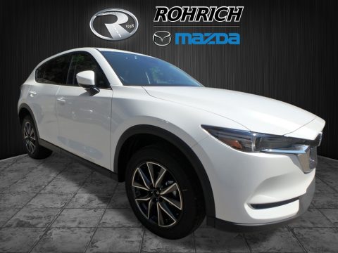 Crystal White Pearl Mazda CX-5 Grand Touring AWD.  Click to enlarge.