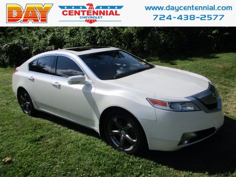 White Diamond Pearl Acura TL 3.7 SH-AWD.  Click to enlarge.
