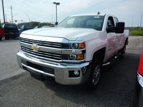 Summit White Chevrolet Silverado 2500HD LT Double Cab.  Click to enlarge.